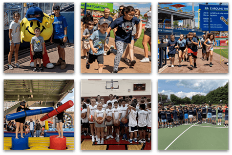 Collage of local sports teams