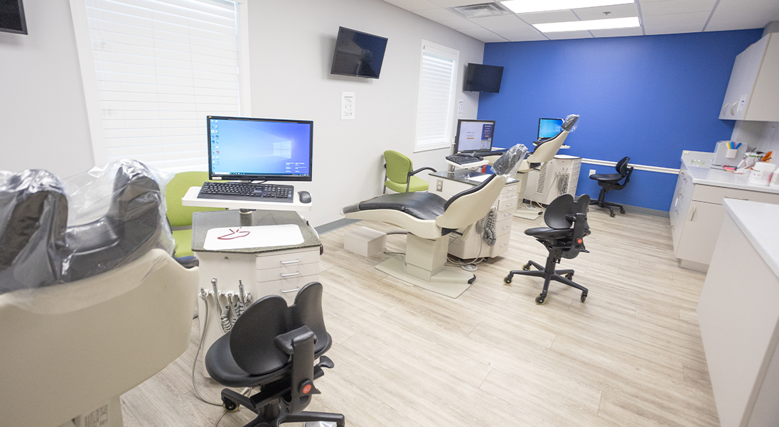 Row of treatment chairs