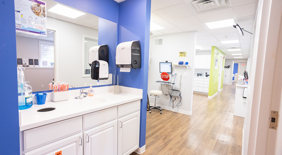 Sink near the treatment area