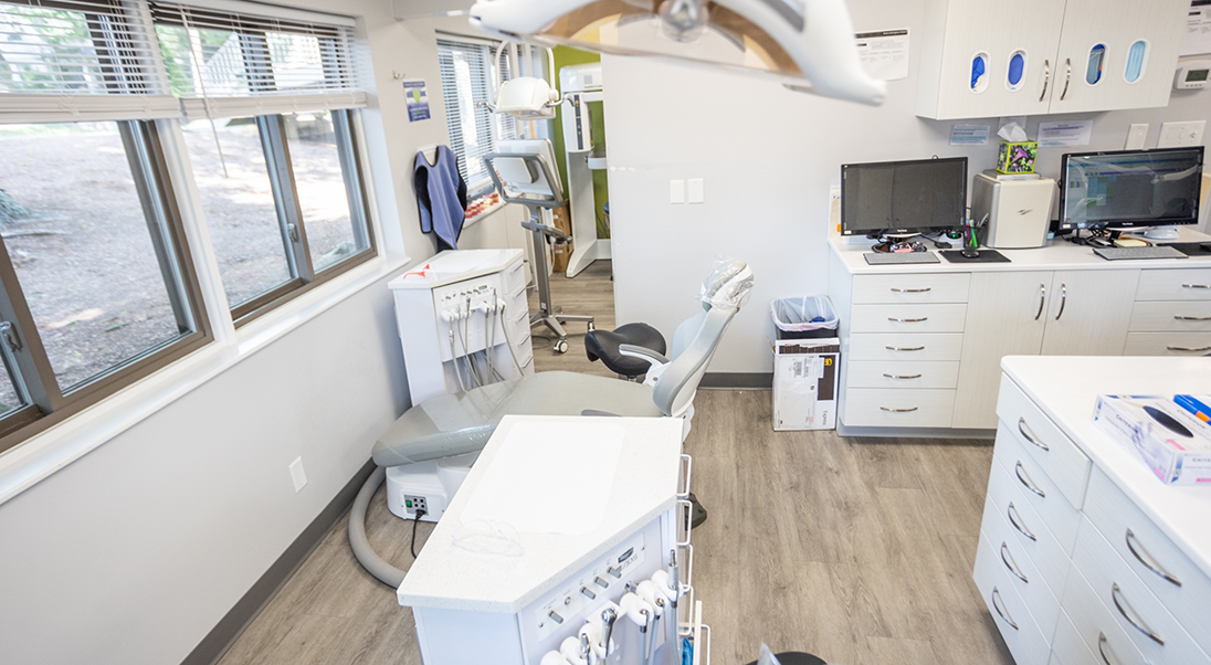 Side view of a treatment chair