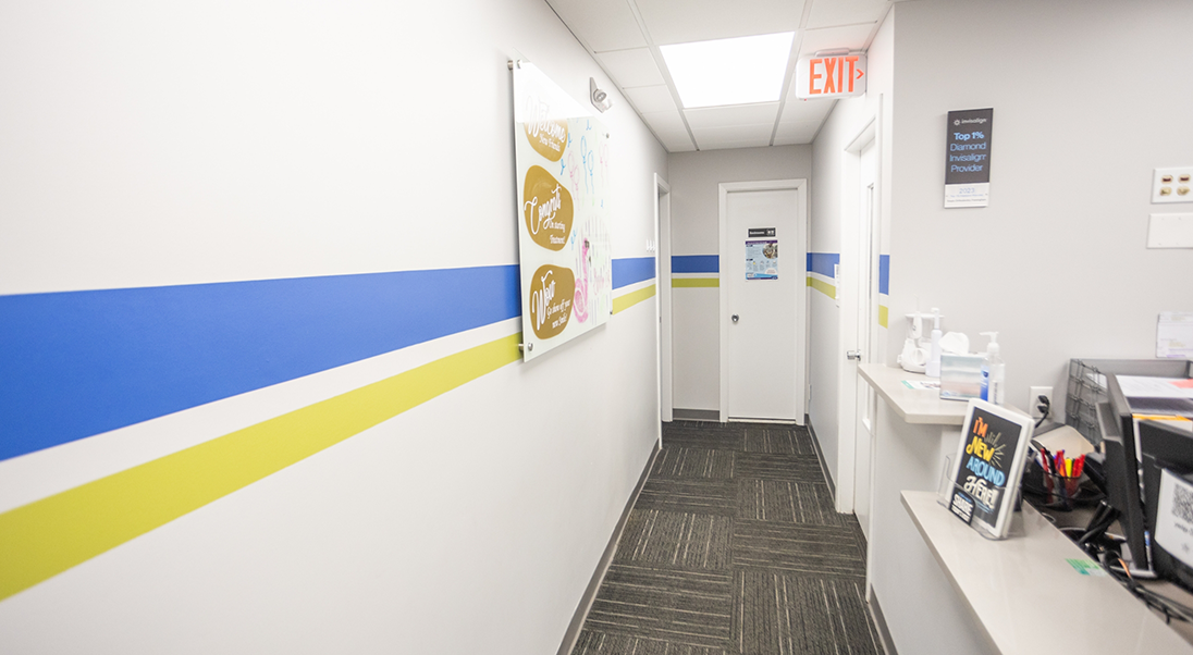 Hallway leading to the reception area
