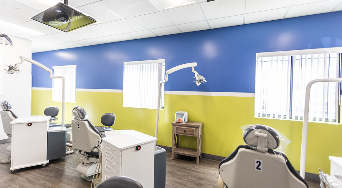 Row of treatment chairs