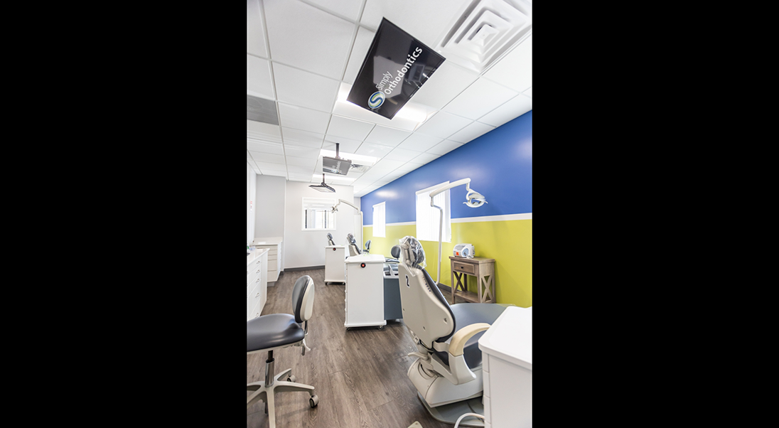 Side view of treatment chairs