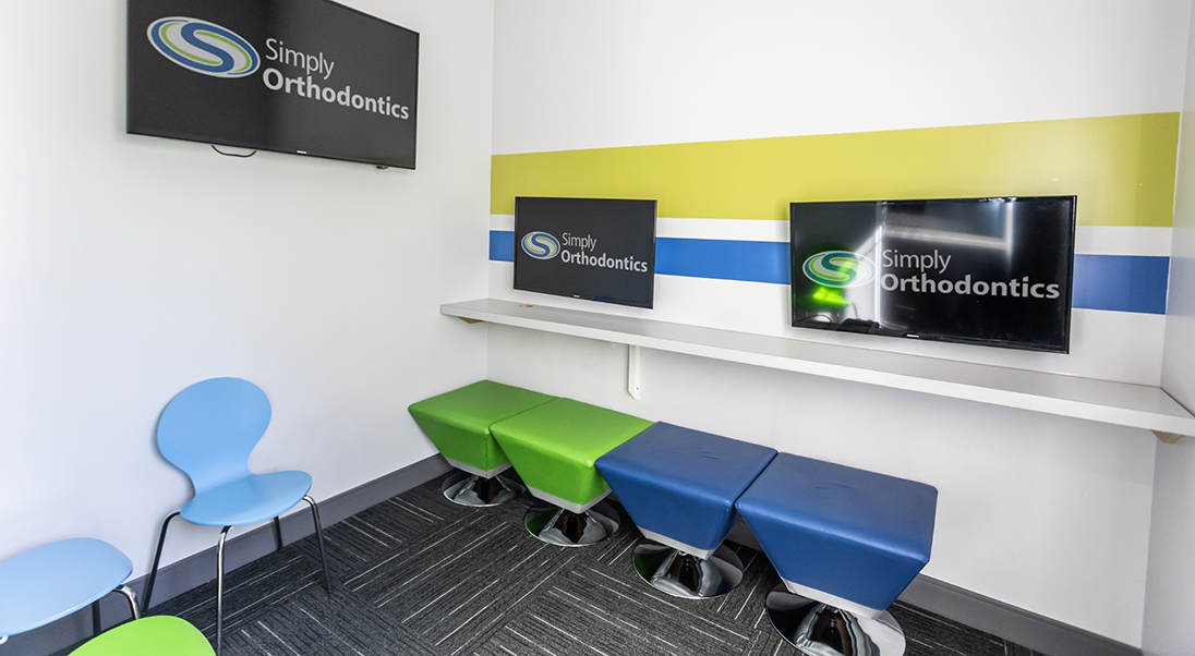 Three screens displaying the Simply Orthodontics logo