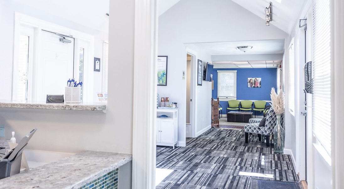 Hallway from the waiting room to the treatment area