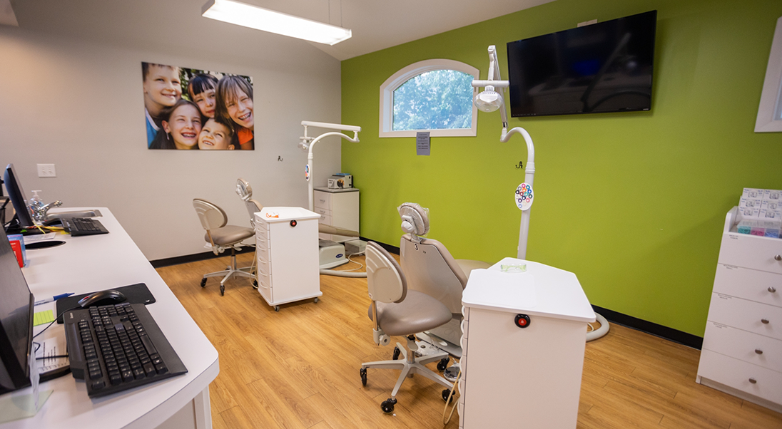 Two treatment chairs next to each other