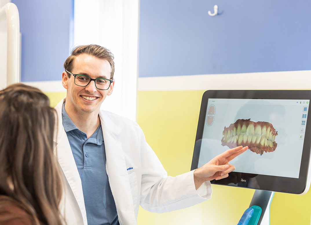 Grafton orthodontist smiling at a patient