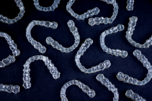an assortment of clear aligners