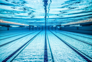 a close-up of a swimming pool